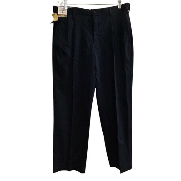 Haggar Men's Iron Free Khaki Pants Blue Size 36x29 Classic Fit - Picture 1 of 15